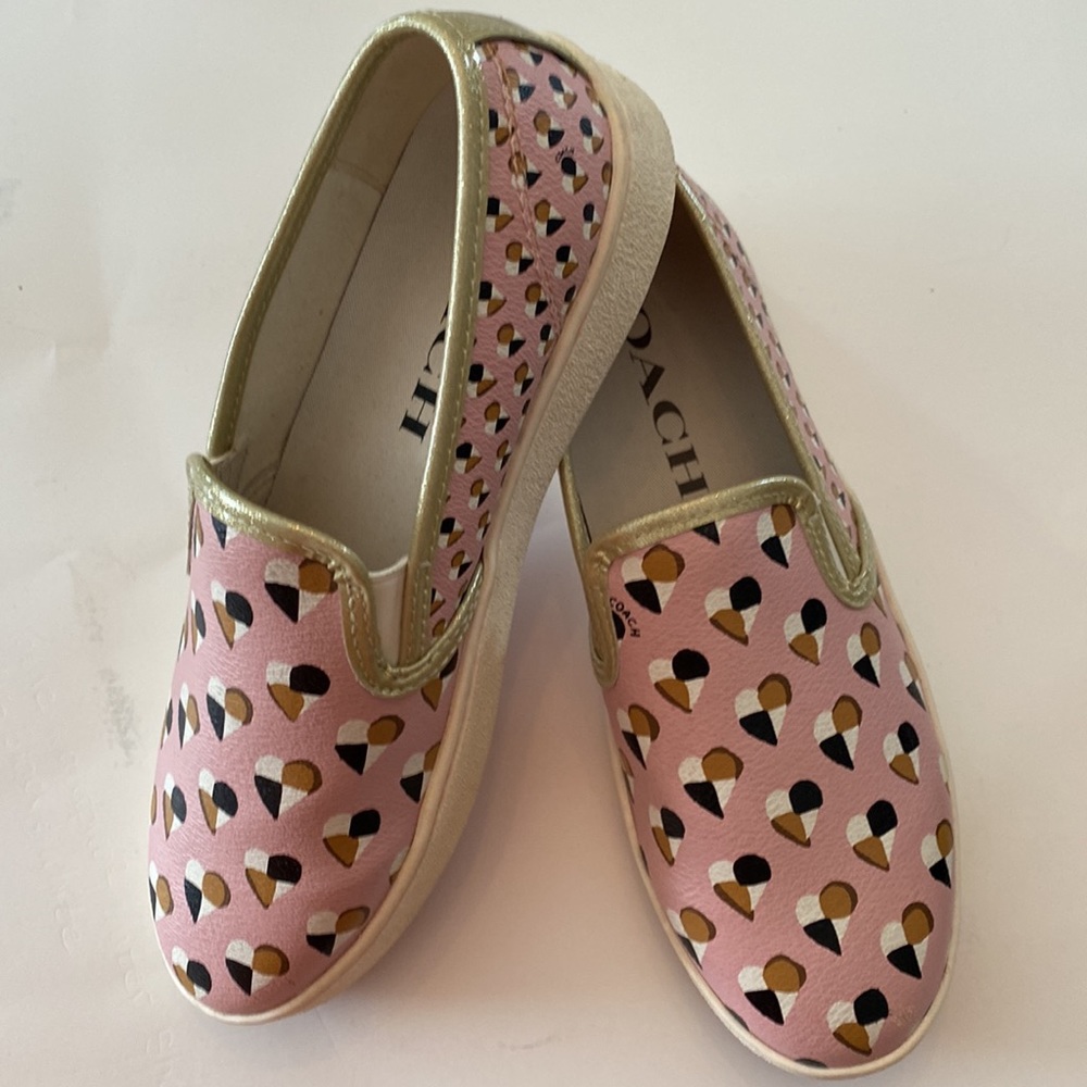 Coach Slip-On Heart Sneakers Size 9
